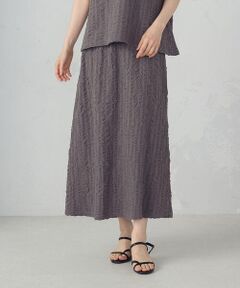 COMME CA ISM / コムサイズム ロング・マキシ丈スカート | ランダムタック 天竺 カットスカート / セットアップ対応