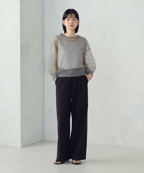 COMME CA ISM / コムサイズム チノ・ワークパンツ | 【美しいベーシックパンツ】ワイドシルエット チノパンツ | 詳細9