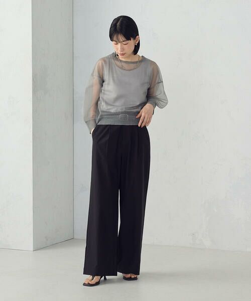 COMME CA ISM / コムサイズム チノ・ワークパンツ | 【美しいベーシックパンツ】ワイドシルエット チノパンツ | 詳細10