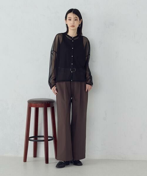 COMME CA ISM / コムサイズム チノ・ワークパンツ | 【美しいベーシックパンツ】ワイドシルエット チノパンツ | 詳細28