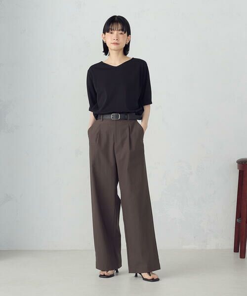 COMME CA ISM / コムサイズム チノ・ワークパンツ | 【美しいベーシックパンツ】ワイドシルエット チノパンツ | 詳細29