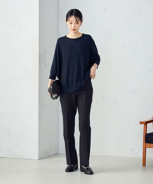 COMME CA ISM / コムサイズム その他パンツ | 【美しいベーシックパンツ】ポリエステルストレッチ セミフレアパンツ | 詳細8