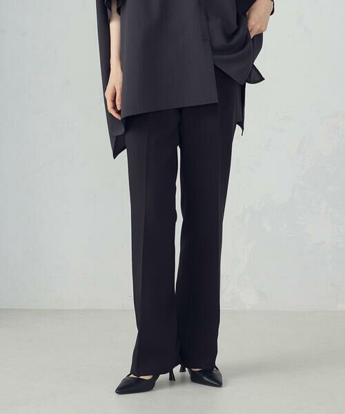 COMME CA ISM / コムサイズム その他パンツ | 【美しいベーシックパンツ】ポリエステルストレッチ セミフレアパンツ | 詳細9