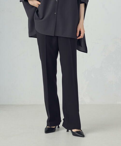 COMME CA ISM / コムサイズム その他パンツ | 【美しいベーシックパンツ】ポリエステルストレッチ セミフレアパンツ | 詳細10