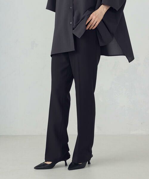 COMME CA ISM / コムサイズム その他パンツ | 【美しいベーシックパンツ】ポリエステルストレッチ セミフレアパンツ | 詳細11