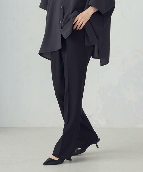 COMME CA ISM / コムサイズム その他パンツ | 【美しいベーシックパンツ】ポリエステルストレッチ セミフレアパンツ | 詳細12