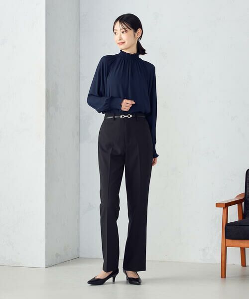 COMME CA ISM / コムサイズム その他パンツ | 【美しいベーシックパンツ】ポリエステルストレッチ セミフレアパンツ | 詳細2