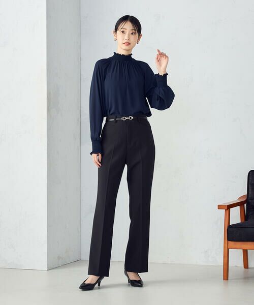 COMME CA ISM / コムサイズム その他パンツ | 【美しいベーシックパンツ】ポリエステルストレッチ セミフレアパンツ | 詳細3