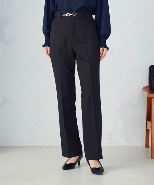 COMME CA ISM / コムサイズム その他パンツ | 【美しいベーシックパンツ】ポリエステルストレッチ セミフレアパンツ | 詳細4