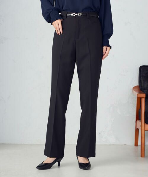 COMME CA ISM / コムサイズム その他パンツ | 【美しいベーシックパンツ】ポリエステルストレッチ セミフレアパンツ | 詳細5