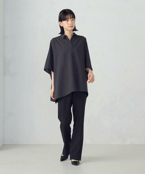 COMME CA ISM / コムサイズム その他パンツ | 【美しいベーシックパンツ】ポリエステルストレッチ セミフレアパンツ | 詳細7