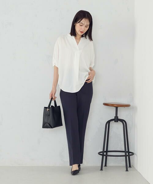 COMME CA ISM / コムサイズム その他パンツ | 【美しいベーシックパンツ】ポリエステルストレッチ セミフレアパンツ | 詳細14