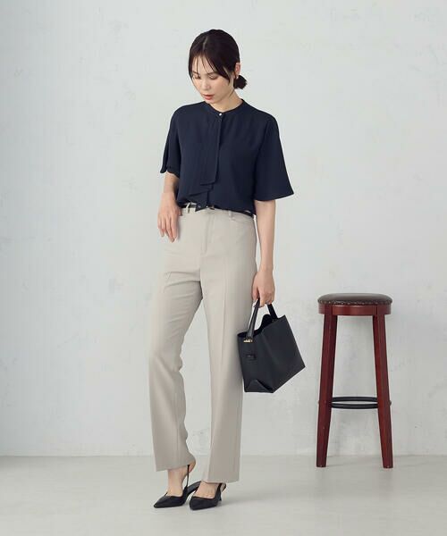 COMME CA ISM / コムサイズム その他パンツ | 【美しいベーシックパンツ】ポリエステルストレッチ セミフレアパンツ | 詳細17