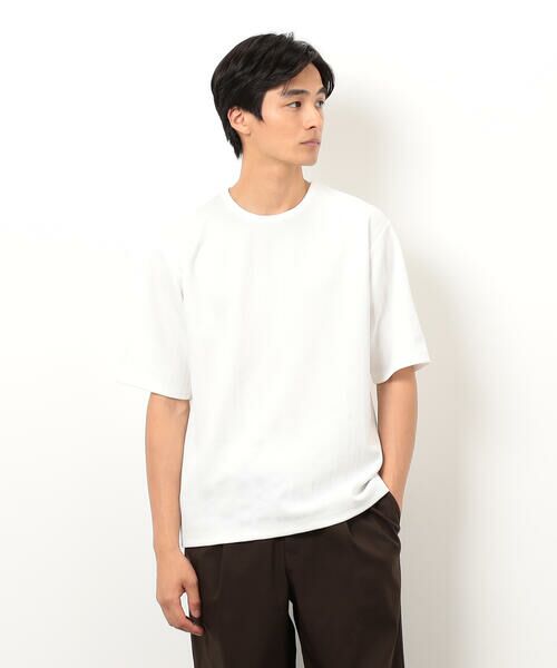 COMME CA ISM/コムサイズム リンクス ストライプTシャツ ホワイト XL COMME CA ISM/コムサイズム リンクス ストライプTシャツ ホワイト XL
