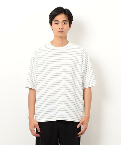 ジャージフラノ　ボーダーTシャツ　45R  ニット ジャージフラノ ボーダーTシャツ 45R ニット