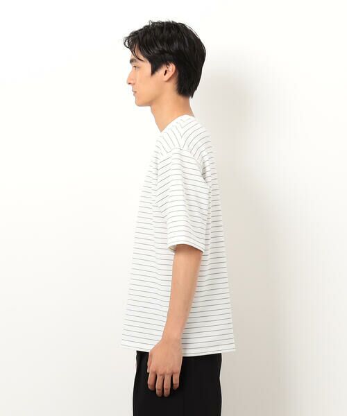 COMME CA ISM / コムサイズム Tシャツ | リップルジャージー 細ボーダー Ｔシャツ | 詳細6