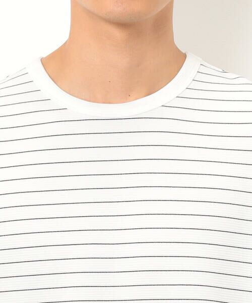 COMME CA ISM / コムサイズム Tシャツ | リップルジャージー 細ボーダー Ｔシャツ | 詳細8