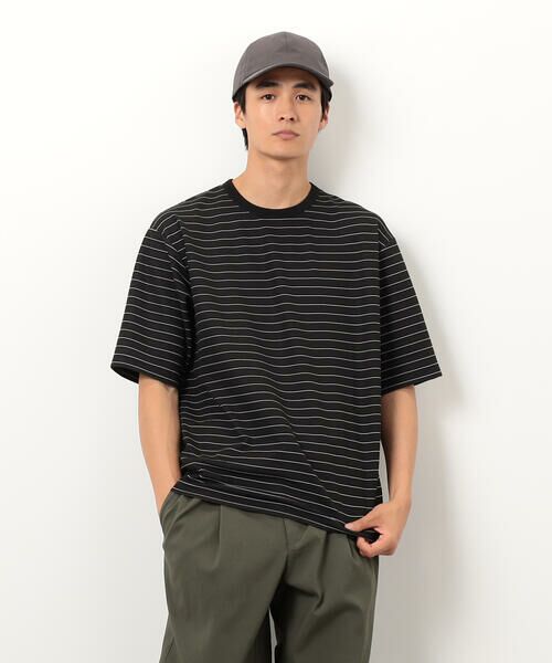 COMME CA ISM / コムサイズム Tシャツ | リップルジャージー 細ボーダー Ｔシャツ | 詳細14
