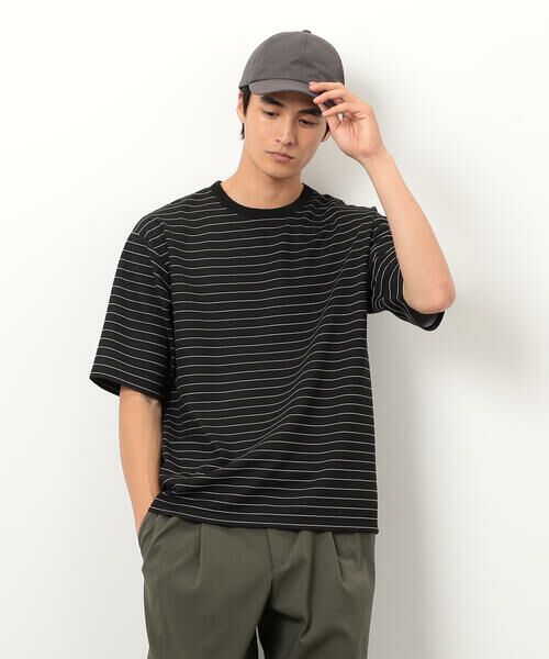 リップルジャージー 細ボーダー Tシャツ （Tシャツ）｜COMME CA