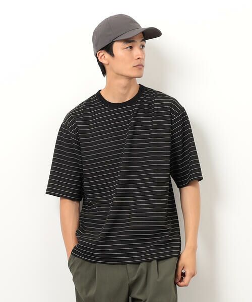 COMME CA ISM / コムサイズム Tシャツ | リップルジャージー 細ボーダー Ｔシャツ | 詳細16