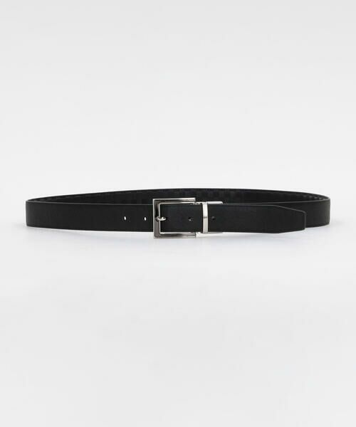 COMME CA ISM / コムサイズム ベルト・サスペンダー | 【リバーシブル】市松大柄×サフィアーノ型押し ベルト | 詳細1