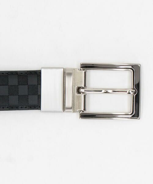 COMME CA ISM / コムサイズム ベルト・サスペンダー | 【リバーシブル】市松大柄×サフィアーノ型押し ベルト | 詳細2