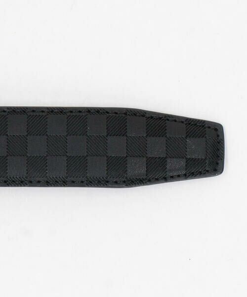COMME CA ISM / コムサイズム ベルト・サスペンダー | 【リバーシブル】市松大柄×サフィアーノ型押し ベルト | 詳細6