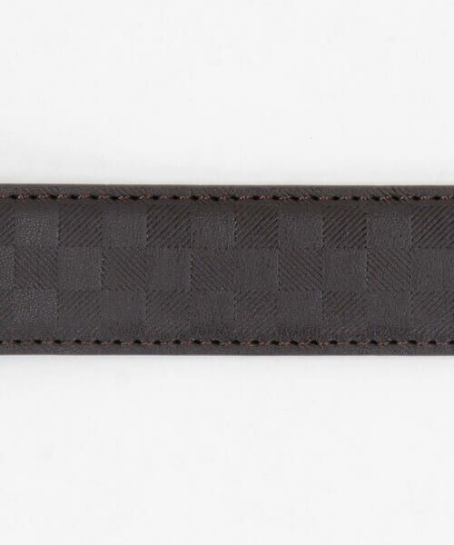 COMME CA ISM / コムサイズム ベルト・サスペンダー | 【リバーシブル】市松大柄×サフィアーノ型押し ベルト | 詳細10