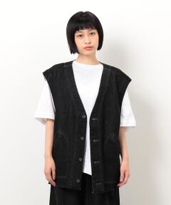 COMME CA ISM / コムサイズム ベスト | デニムフリンジベスト