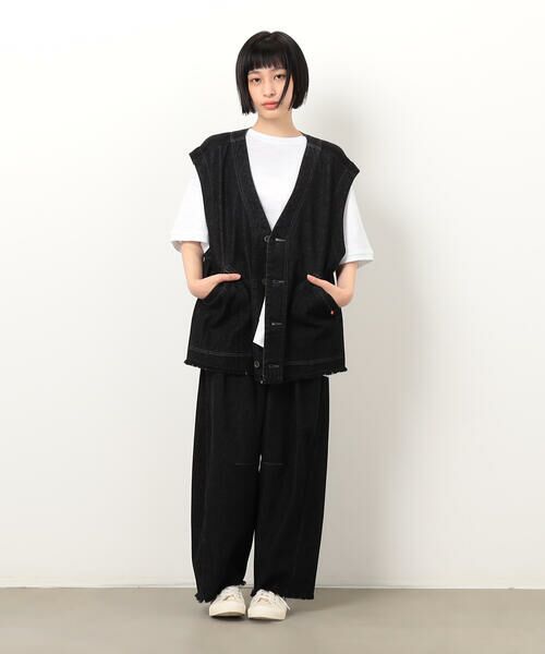 COMME CA ISM / コムサイズム ベスト | デニムフリンジベスト | 詳細1