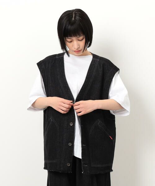 COMME CA ISM / コムサイズム ベスト | デニムフリンジベスト | 詳細3