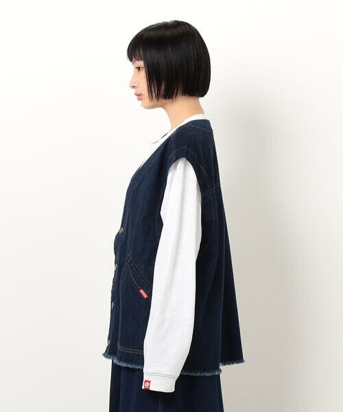 COMME CA ISM / コムサイズム ベスト | デニムフリンジベスト | 詳細9