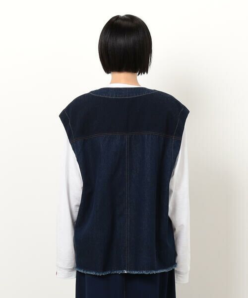 COMME CA ISM / コムサイズム ベスト | デニムフリンジベスト | 詳細10