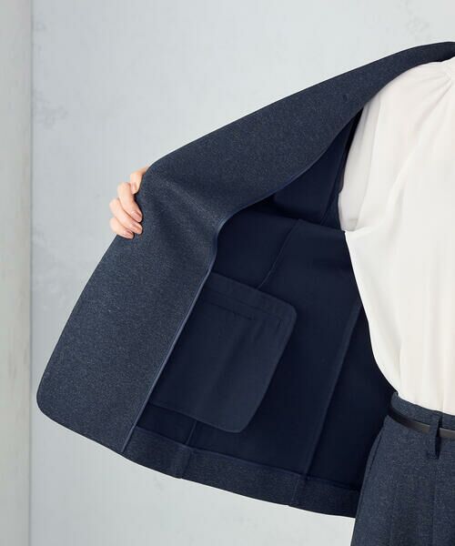 COMME CA ISM / コムサイズム セットアップ | 【ウォッシャブル】メランジジャージ＆ナイロンレーヨンポンチ　ノーカラージャケット | 詳細18