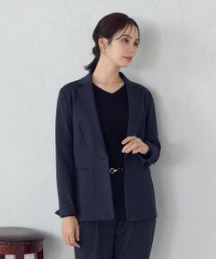 COMME CA ISM / コムサイズム セットアップ | 【ウォッシャブル】メランジジャージ＆ナイロンレーヨンポンチ テーラードジャケット