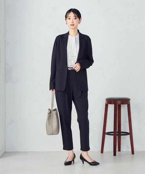 COMME CA ISM / コムサイズム セットアップ | 【ウォッシャブル】メランジジャージ&ナイロンレーヨンポンチ テーラードジャケット | 詳細1