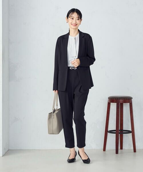 COMME CA ISM / コムサイズム セットアップ | 【ウォッシャブル】メランジジャージ&ナイロンレーヨンポンチ テーラードジャケット | 詳細2