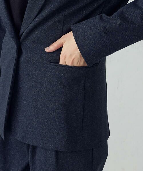 COMME CA ISM / コムサイズム セットアップ | 【ウォッシャブル】メランジジャージ&ナイロンレーヨンポンチ テーラードジャケット | 詳細14