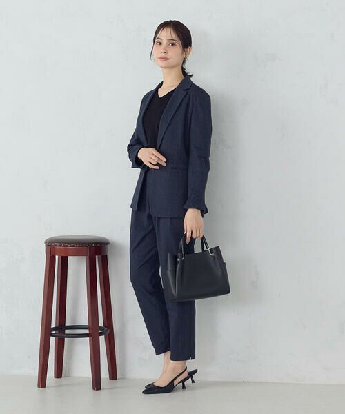 COMME CA ISM / コムサイズム セットアップ | 【ウォッシャブル】メランジジャージ&ナイロンレーヨンポンチ テーラードジャケット | 詳細7