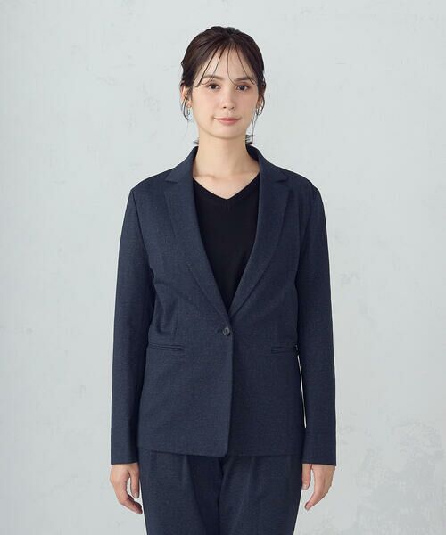 COMME CA ISM / コムサイズム セットアップ | 【ウォッシャブル】メランジジャージ&ナイロンレーヨンポンチ テーラードジャケット | 詳細9