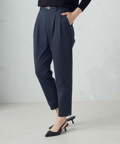 COMME CA ISM / コムサイズム セットアップ | 【ウォッシャブル】メランジジャージ＆ナイロンレーヨンポンチ　テーパードパンツ | 詳細8