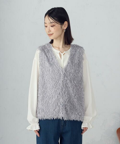 COMME CA ISM / コムサイズム ベスト | フリンジジレ | 詳細5