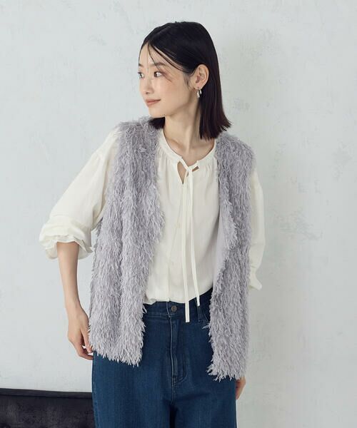 COMME CA ISM / コムサイズム ベスト | フリンジジレ | 詳細3