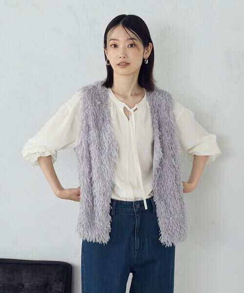 COMME CA ISM / コムサイズム ベスト | フリンジジレ | 詳細4