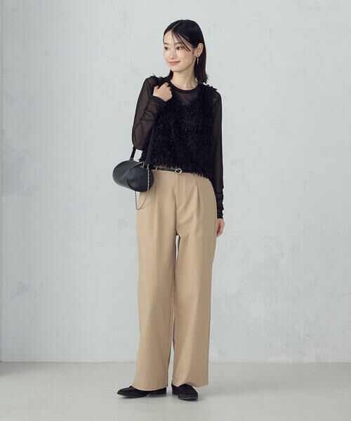 COMME CA ISM / コムサイズム ベスト | 【セットアイテム】フリンジベスト+シアーインナー | 詳細6