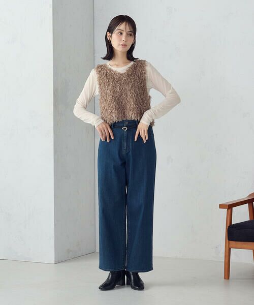 COMME CA ISM / コムサイズム ベスト | 【セットアイテム】フリンジベスト+シアーインナー | 詳細10