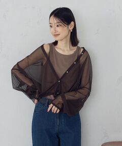 COMME CA ISM / コムサイズム シャツ・ブラウス | 【オンライン・店舗限定】シアーシャツ＋タンクトップ