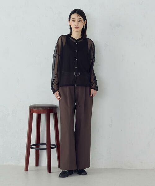 COMME CA ISM / コムサイズム シャツ・ブラウス | 【オンライン・店舗限定】シアーシャツ＋タンクトップ | 詳細1