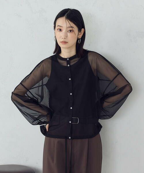 COMME CA ISM / コムサイズム シャツ・ブラウス | 【オンライン・店舗限定】シアーシャツ＋タンクトップ | 詳細4