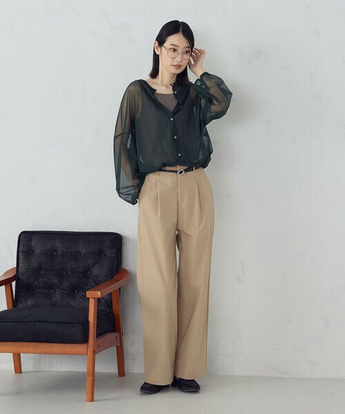 COMME CA ISM / コムサイズム シャツ・ブラウス | 【オンライン・店舗限定】シアーシャツ＋タンクトップ | 詳細12